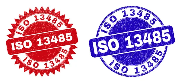 ISO 13485 Rounded and Rosette Seals with Unclean Style — 图库矢量图片