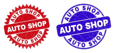 AUTO Dükkanı Yuvarlak ve Kirli desenli Rosette Mühürleri