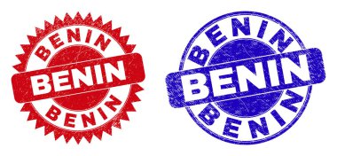 BENIN Round ve Rosette Pulları Grunge desenli