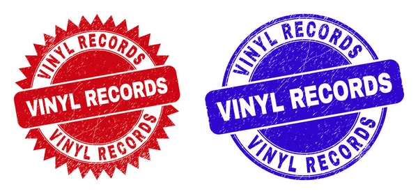 UZNAJDNIENIA VINYL Zaokrąglone i Rosette Pieczęcie z gumową powierzchnią — Wektor stockowy