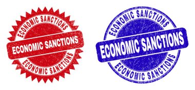 EKONOMİK SANCTIONS Yuvarlak ve çürümüş stil ile Rosette Mühürleri