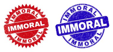 IMMORAL Round ve Rosette Tehlike Biçimli Mühür