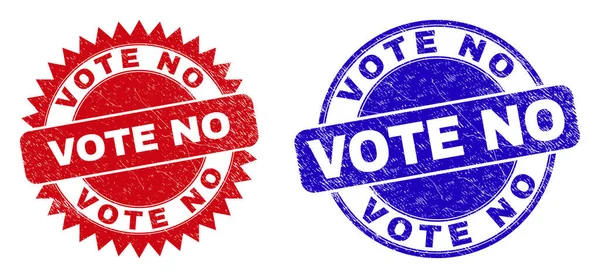VOTE NO Round and Rosette Watermarks with Scratched Surface — Stock Vector