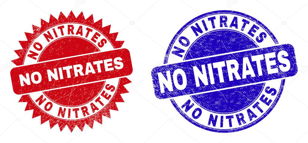 NO NITRATES Round and Rosette Seals with Grunge Surface