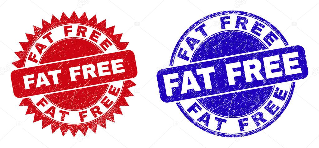 FAT FREE Round and Rosette Watermarks with Grunge Style
