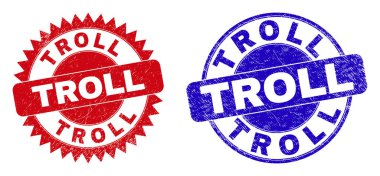 TROLL Yuvarlak ve Rosette Kirli desenli Damgalar