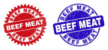 BEEF MEAT Yuvarlak ve Rosette Tehlike Yüzeyi Filigranı