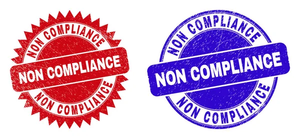 NON COMPLIANCE Round ve Rosette Pulları Çizik Doku — Stok Vektör