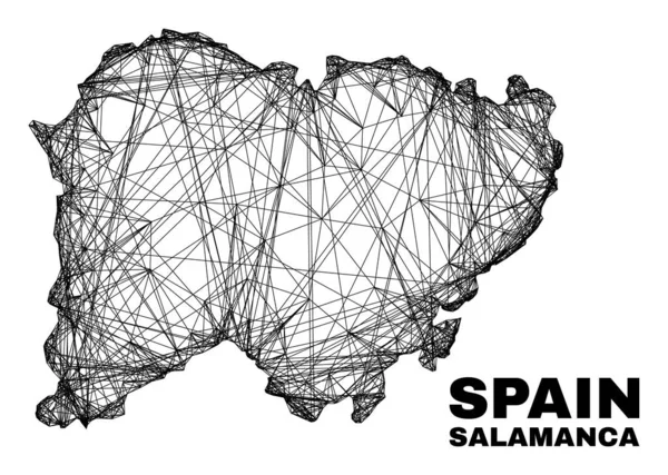 Oregelbunden nätkarta över provinsen Mesh Salamanca — Stock vektor