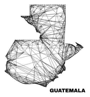 Ağ Düzensiz Ağ Guatemala Haritası