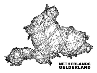 Düzensiz Ağ Gelderland İlçe Haritası