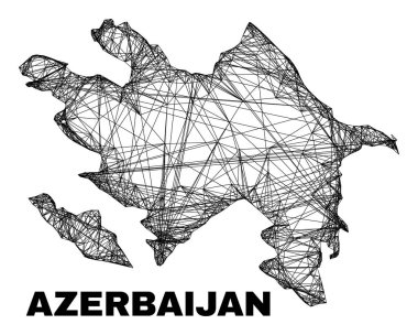 Doğrusal Düzensiz Azerbaycan Haritası