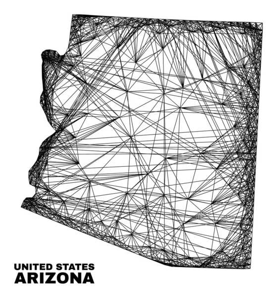 Wyklute Siatki Nieregularne Arizona State Map — Wektor stockowy