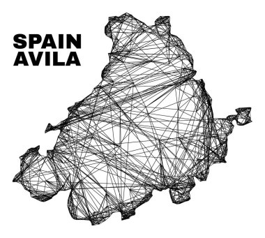 Ağ Düzensiz Ağ Avila Eyaleti Haritası