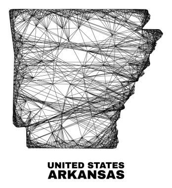 Doğrusal Düzensiz Izgara Arkansas Eyalet Haritası