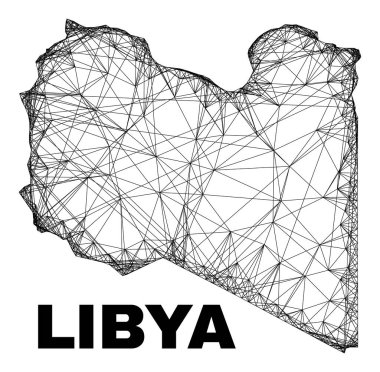 Ağ Düzensiz Libya Haritası
