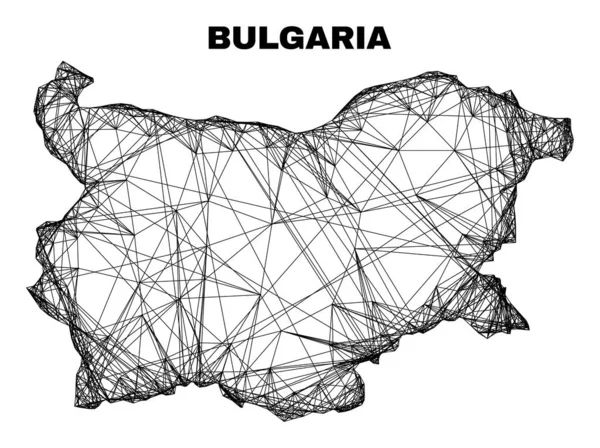 不规则网状保加利亚地图 — 图库矢量图片