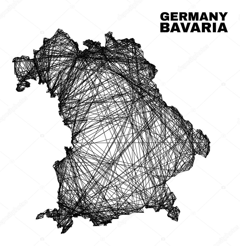Net Irregular Mesh Bavaria Land Map