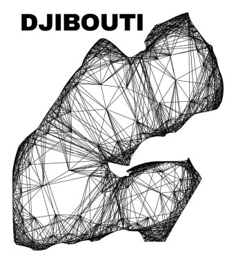 Net Düzensiz Izgara Cibuti Haritası