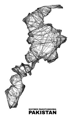 Net Düzensiz Ağ Hayber Pakhtunkhwa Eyaleti Haritası