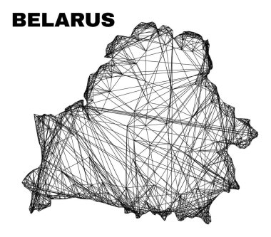 Net Düzensiz Ağ Belarus Haritası