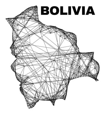 Ağ Düzensiz Bolivya Haritası