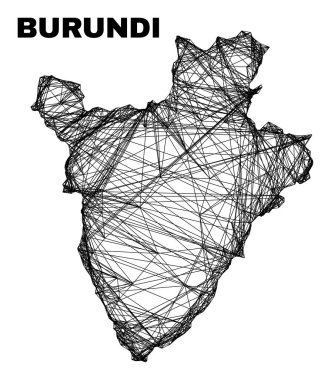 Yumurtadan Düzensiz Ağ Burundi Haritası