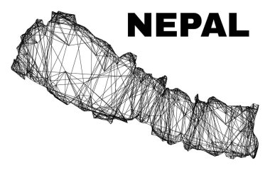 Doğrusal Düzensiz Nepal Ağ Haritası