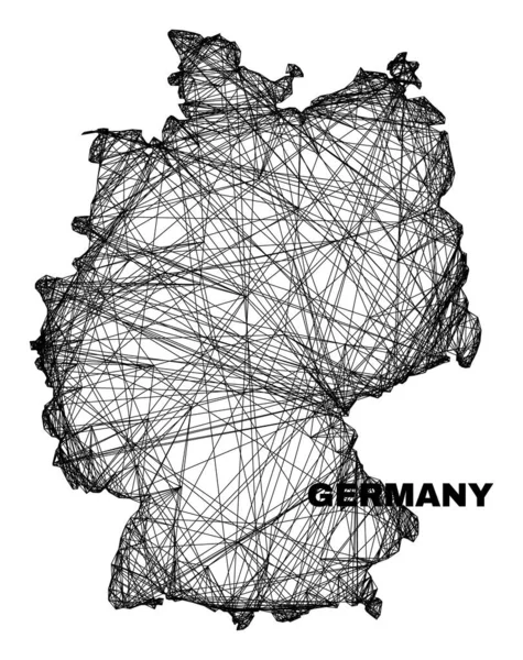 Netzwerk Irreguläres Netz Deutschland Karte — Stockvektor