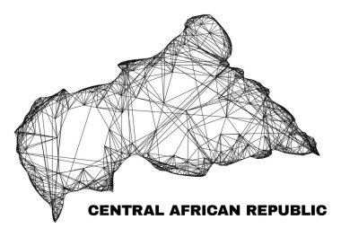 Net Düzensiz Orta Afrika Cumhuriyeti Haritası