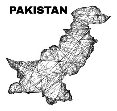 Düzensiz Ağ Pakistan Haritası