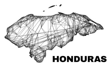 Yumurtadan Çıkan Düzensiz Ağ Honduras Haritası