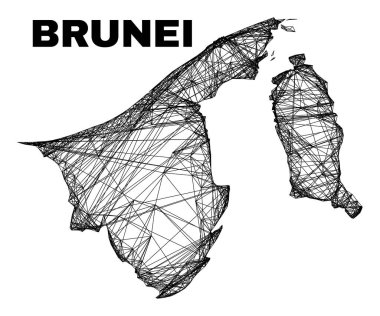 Düzensiz Izgara Brunei Haritası