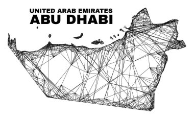 Net Düzensiz Ağ Abu Dabi Emirlik Haritası