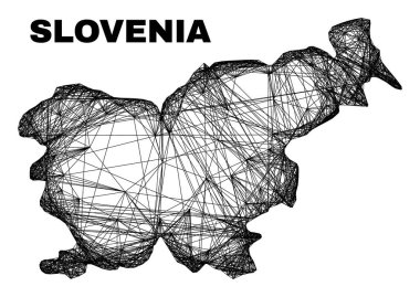 Doğrusal Düzensiz Slovenya Haritası