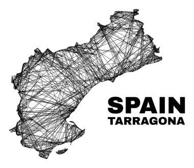 Ağ Düzensiz Ağ Tarragona Eyaleti Haritası