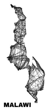 Net Düzensiz Ağ Malawi Haritası