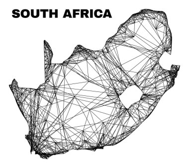 Düzensiz Güney Afrika Cumhuriyeti Haritası