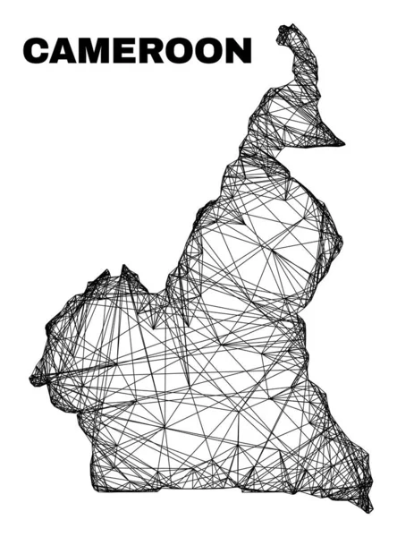 Doğrusal Düzensiz Ağ Kamerun Haritası