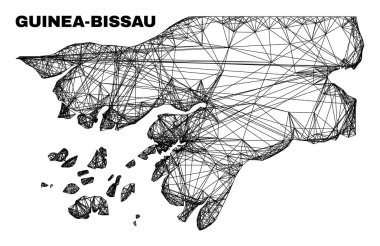 Net Düzensiz Gine-Bissau Haritası