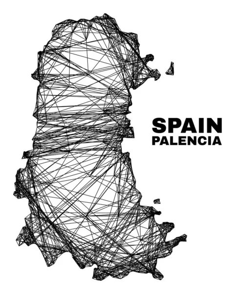 Oregelbunden karta över provinsen Mesh Palencia — Stock vektor