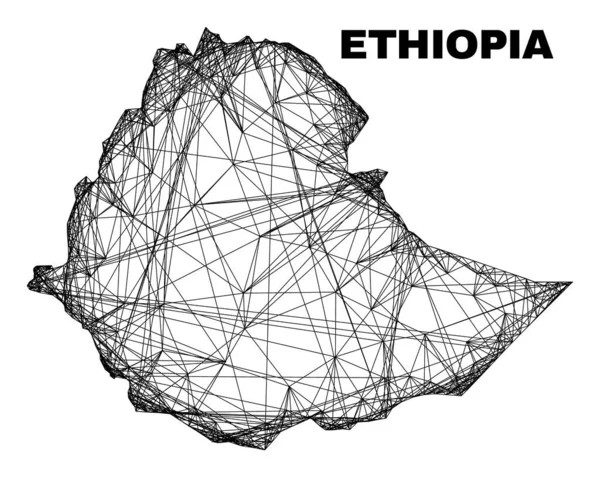 Yumurtadan Çıkan Düzensiz Etiyopya Haritası — Stok Vektör