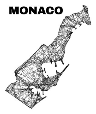 Doğrusal Düzensiz Ağ Monako Haritası