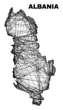 Yumurtadan Çıkmış Düzensiz Arnavutluk Haritası
