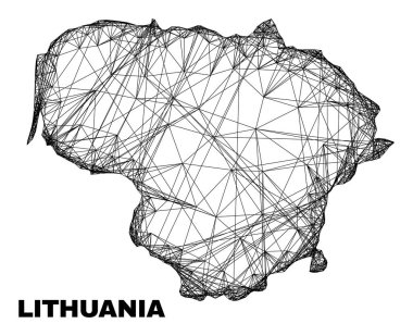 Net Düzensiz Litvanya Ağ Haritası