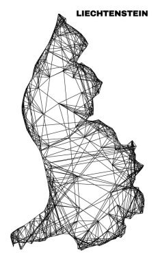 Net Düzensiz Ağ Lihtenştayn Haritası