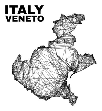 Doğrusal Düzensiz Veneto Bölgesi Haritası