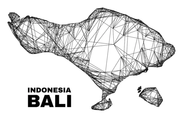 Mapa sieci o nieregularnych oczkach Bali — Wektor stockowy