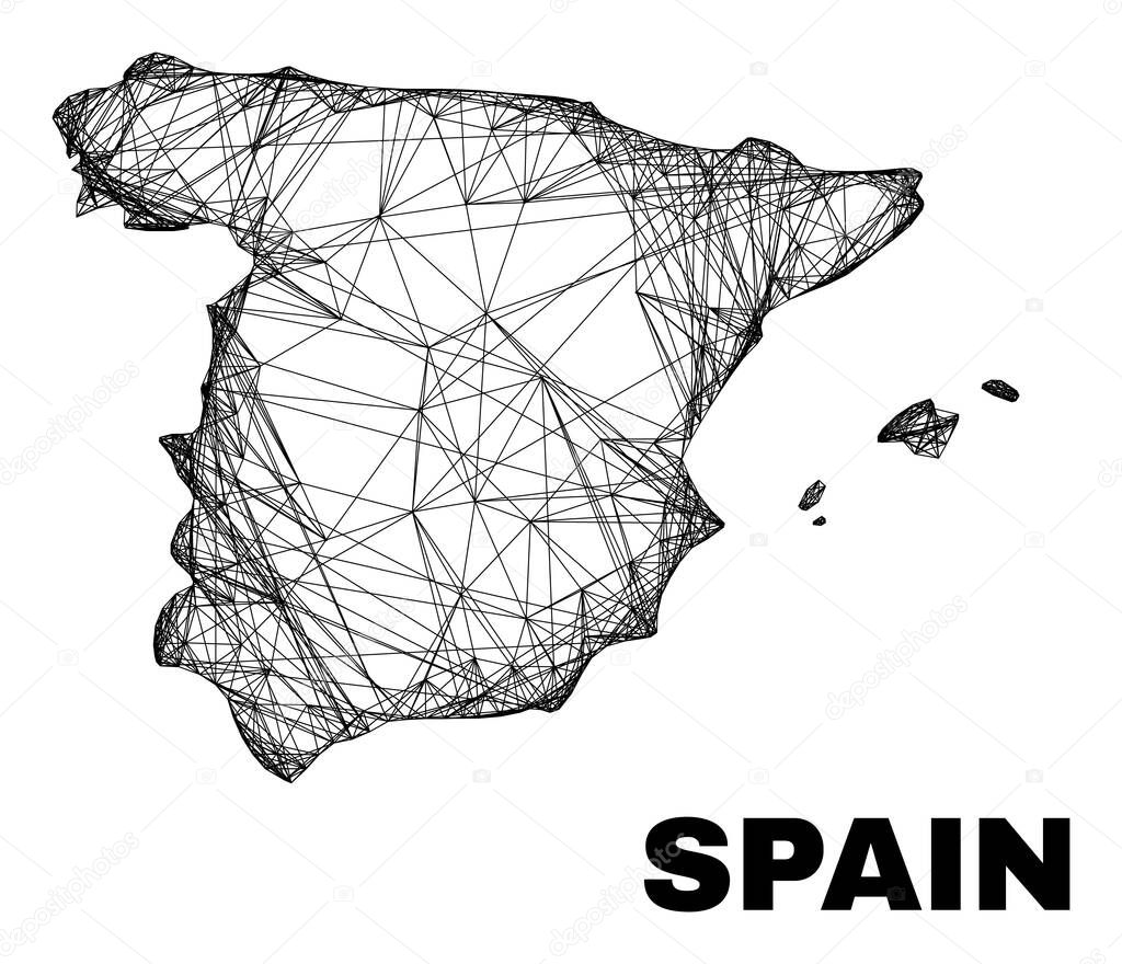Net Irregular Mesh Spain Map