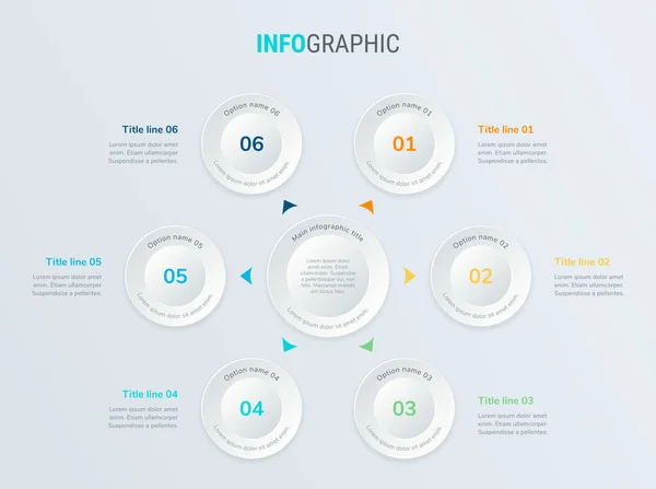 Vektor Infografik Timeline Design Vorlage Mit Kreis Elementen Inhalt Zeitplan — Stockvektor